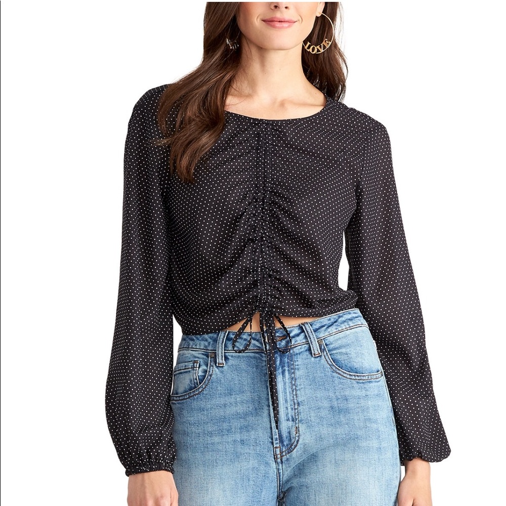 Rachel Roy Dorinda Dot-Print Gathered-Fro